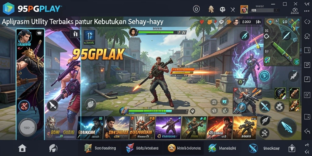 Screenshot utama 95PGPLAY menampilkan antarmuka aplikasi Utility yang sederhana.