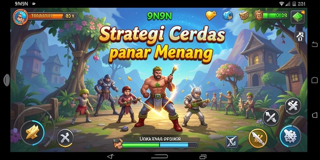 Tampilan gameplay 9N9N yang menarik saat bertarung.