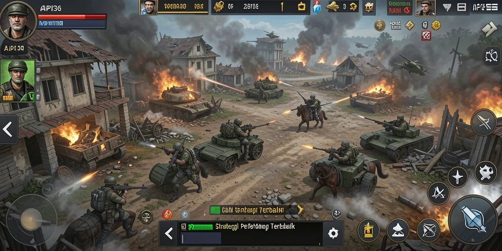 Gameplay seru dalam API36 yang menampilkan strategi dan pertempuran.
