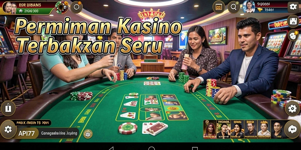 Tampilan gameplay seru di API77 dengan beragam permainan kasino.