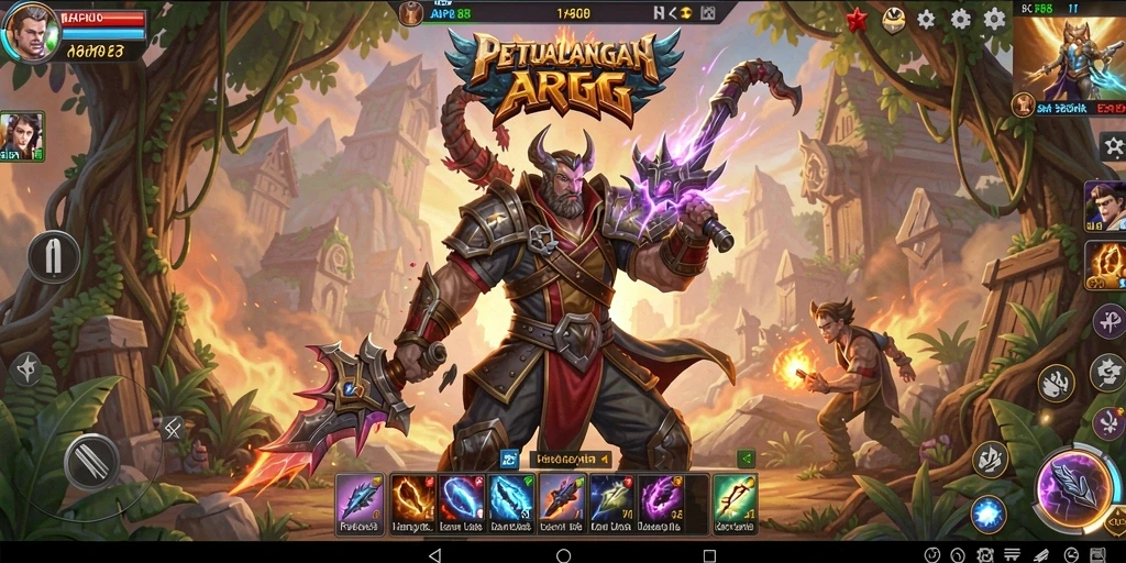 Tampilan gameplay seru dalam dunia ARPG API88.