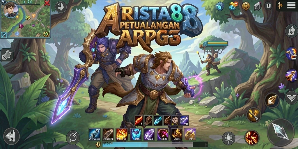 Tampilan menakjubkan dari gameplay ARPG di ARISTA88.