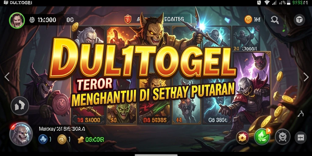 Tampilan gameplay menegangkan DULTOGEL dengan suasana horror yang mencekam.