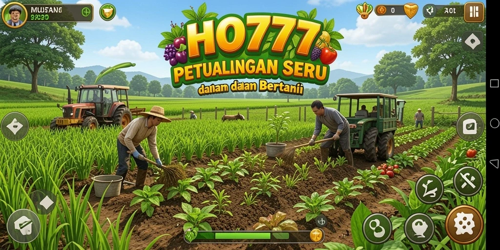 Tampilan seru gameplay bertani di HO777.