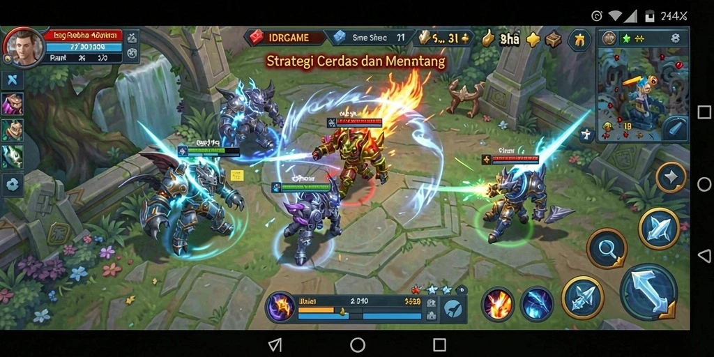 Tangkapan layar IDRGAME menampilkan aksi strategi yang intens.