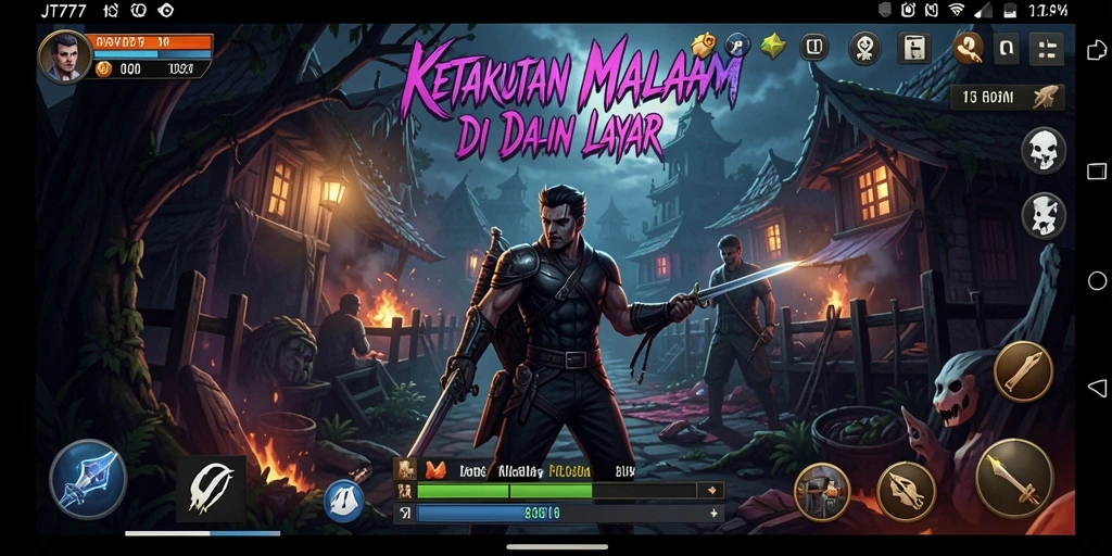 Screenshot menampilkan suasana menyeramkan dari gameplay JT777.