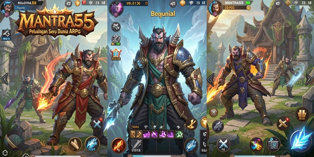 Tampilan gameplay MANTRA55 yang mendebarkan dalam aksi ARPG.