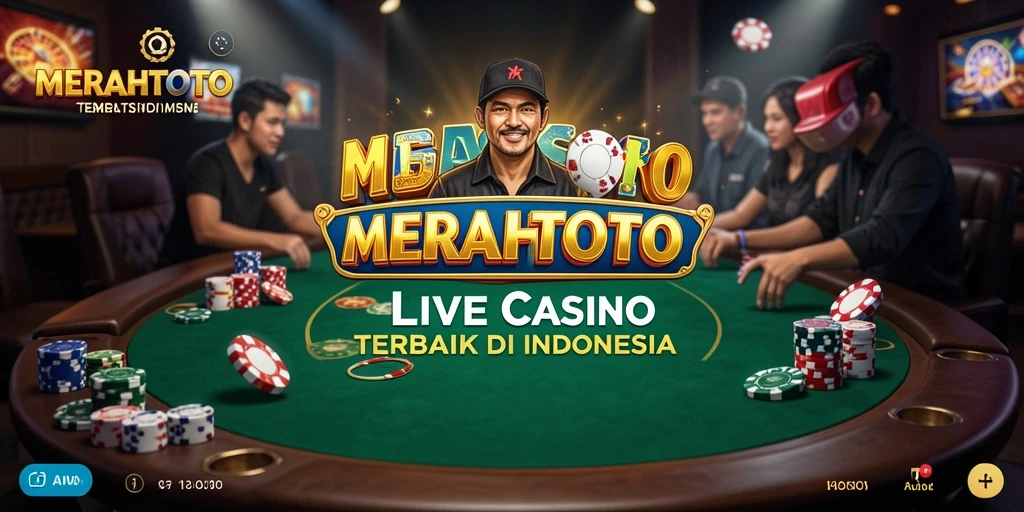 Screenshot utama MERAHTOTO menampilkan gameplay Live Casino yang menarik dan interaktif.