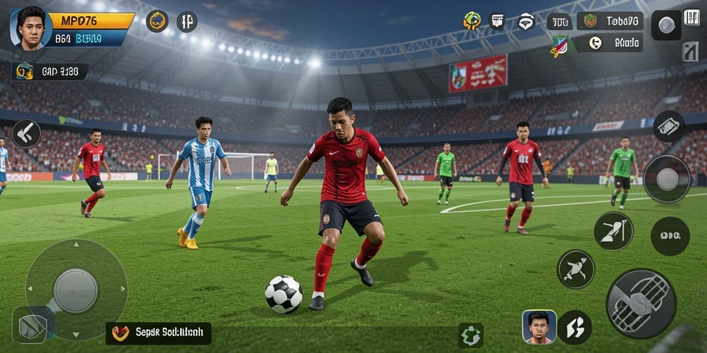 Gameplay menarik dalam game sepak bola MPO76.