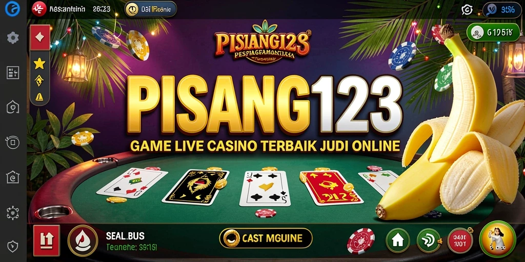 Screenshot menunjukkan dealer langsung dan suasana kasino yang mendebarkan.