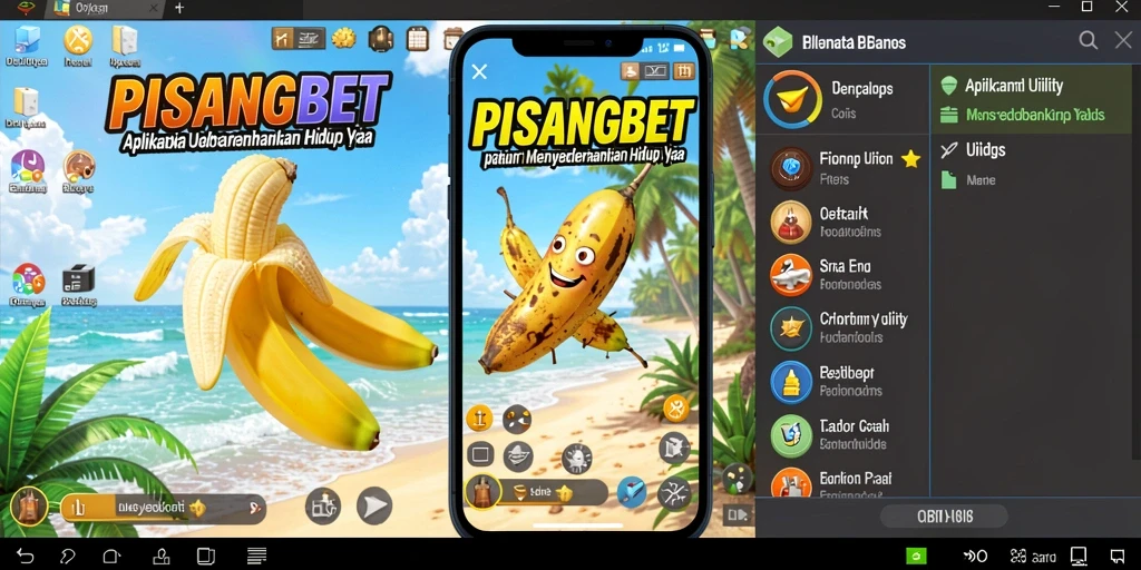Tampilan utama aplikasi PISANGBET menampilkan fitur-fitur Utility yang menarik.