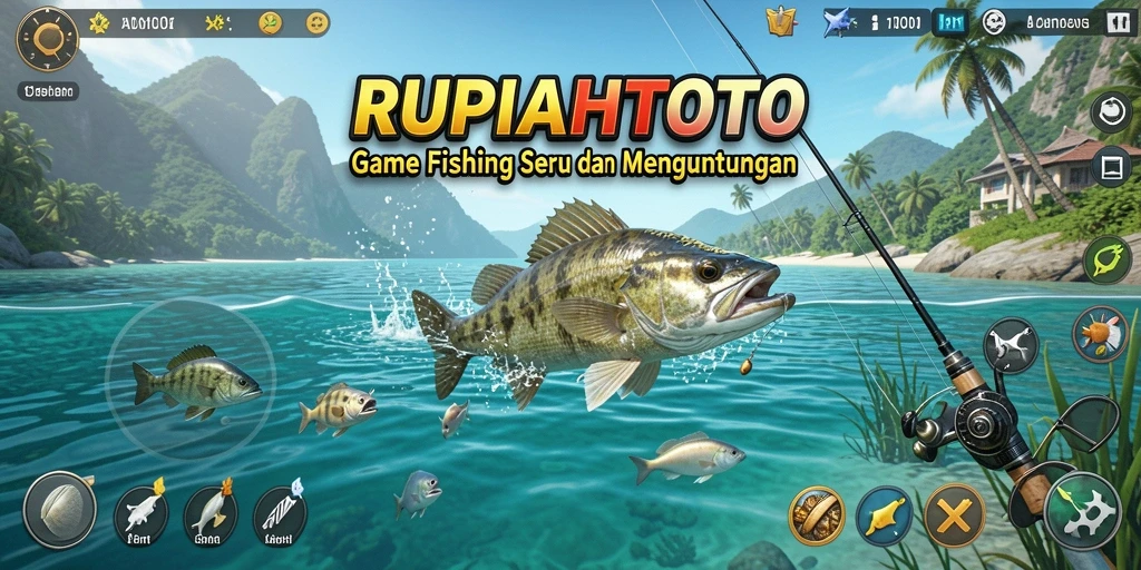 Tampilan gameplay seru dalam RUPIAHTOTO dengan pengalaman memancing yang menarik.